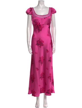 LoveShackFancy Floral Print Long Dress