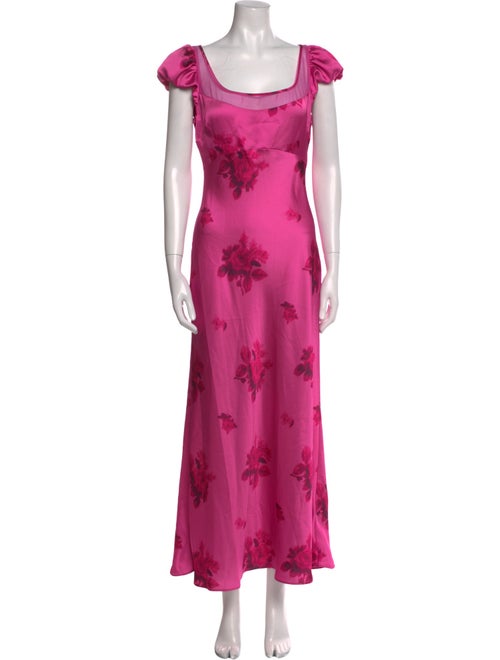 LoveShackFancy Floral Print Long Dress