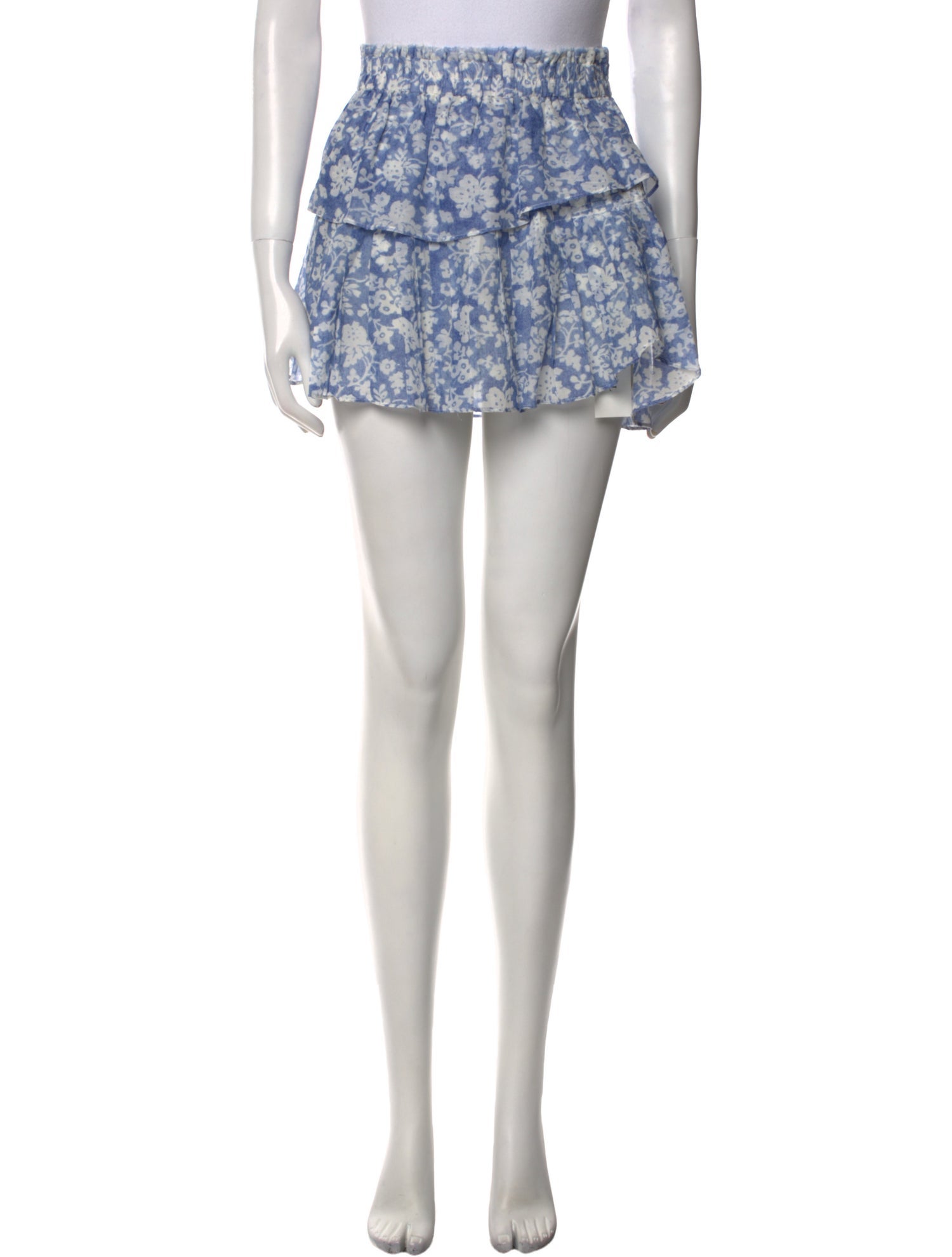 LoveShackFancy Floral Print Mini Skirt