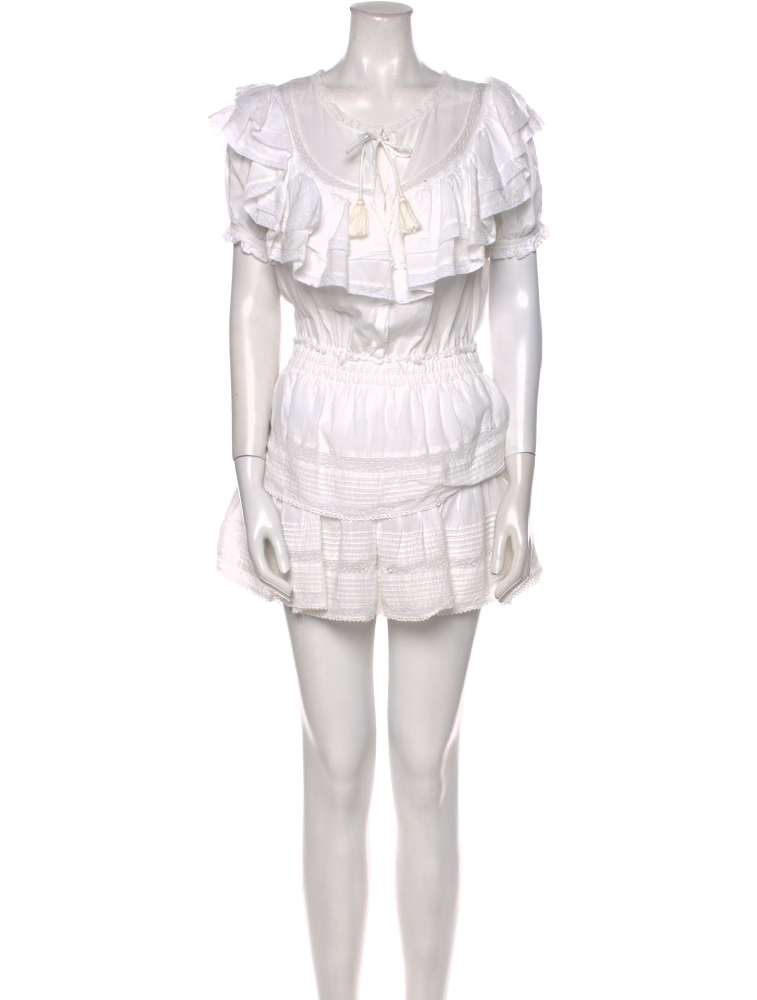 LoveShackFancy Scoop Neck Mini Dress