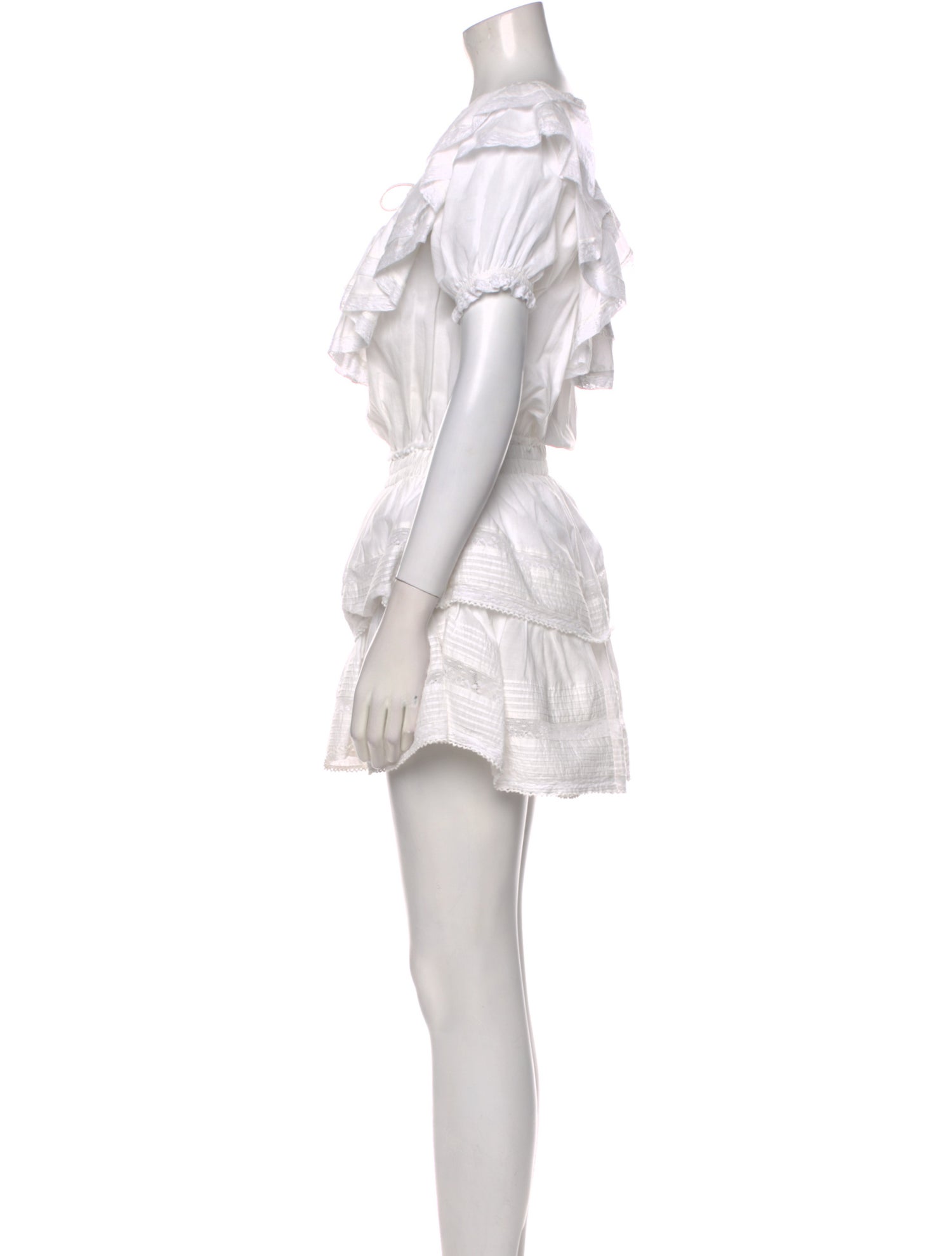 LoveShackFancy Scoop Neck Mini Dress