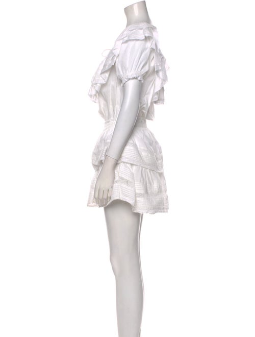 LoveShackFancy Scoop Neck Mini Dress