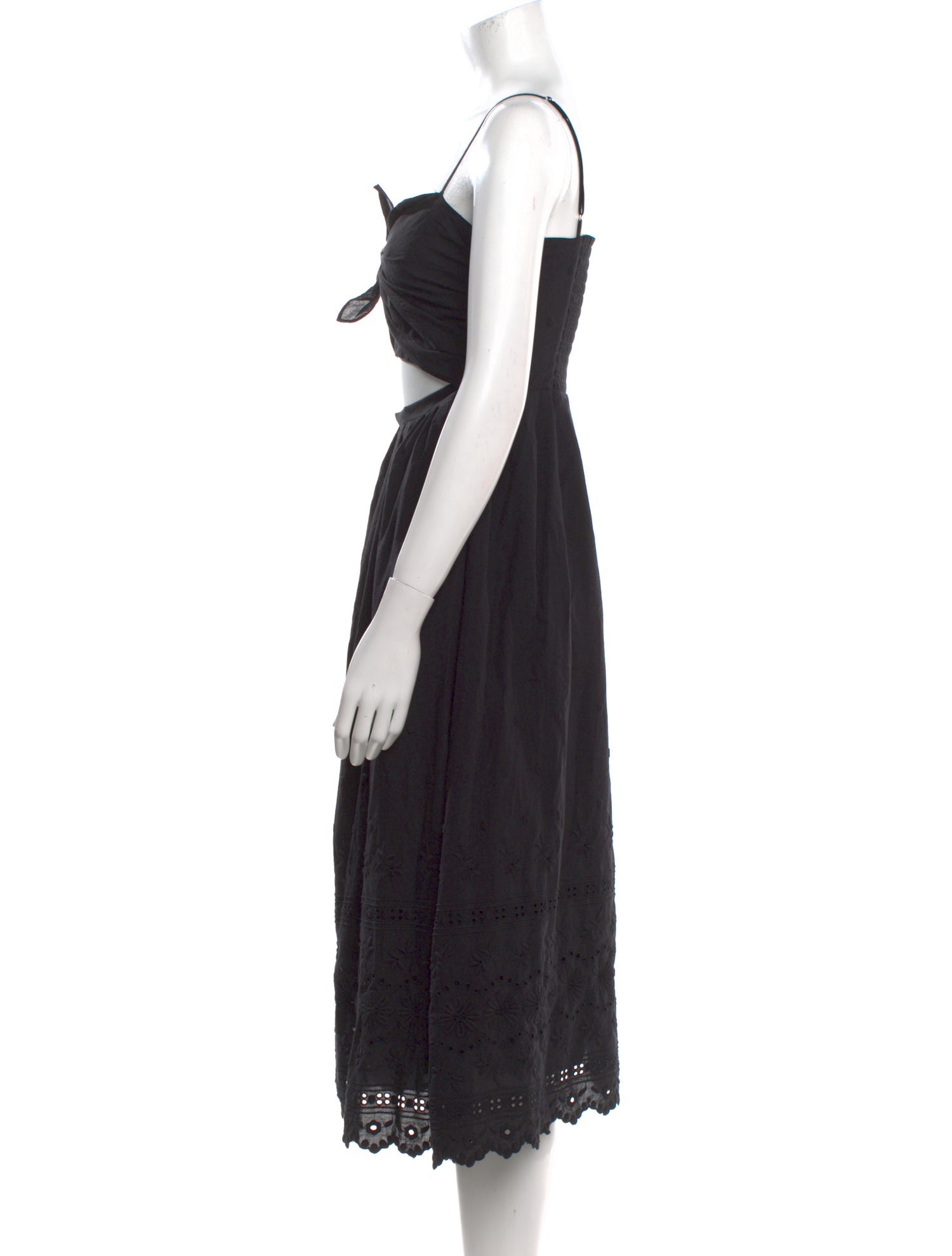 LoveShackFancy Square Neckline Knee-Length Dress