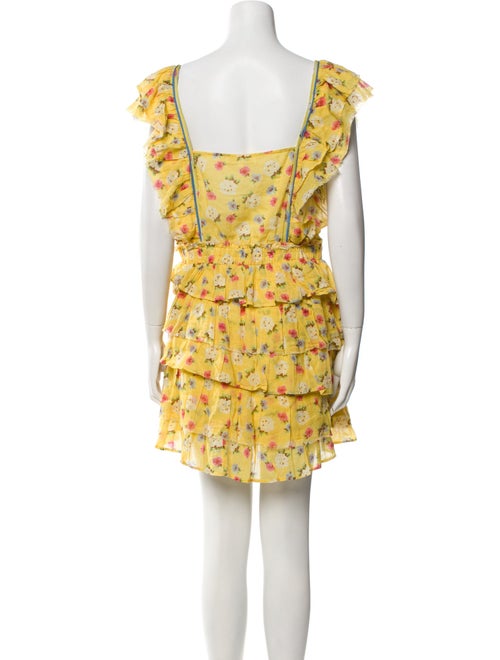 LoveShackFancy Floral Print Mini Dress