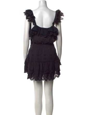 LoveShackFancy Off-The-Shoulder Mini Dress