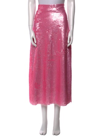 LoveShackFancy Mesh Accents Midi Length Skirt