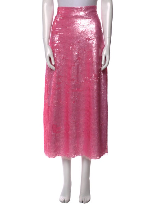 LoveShackFancy Mesh Accents Midi Length Skirt