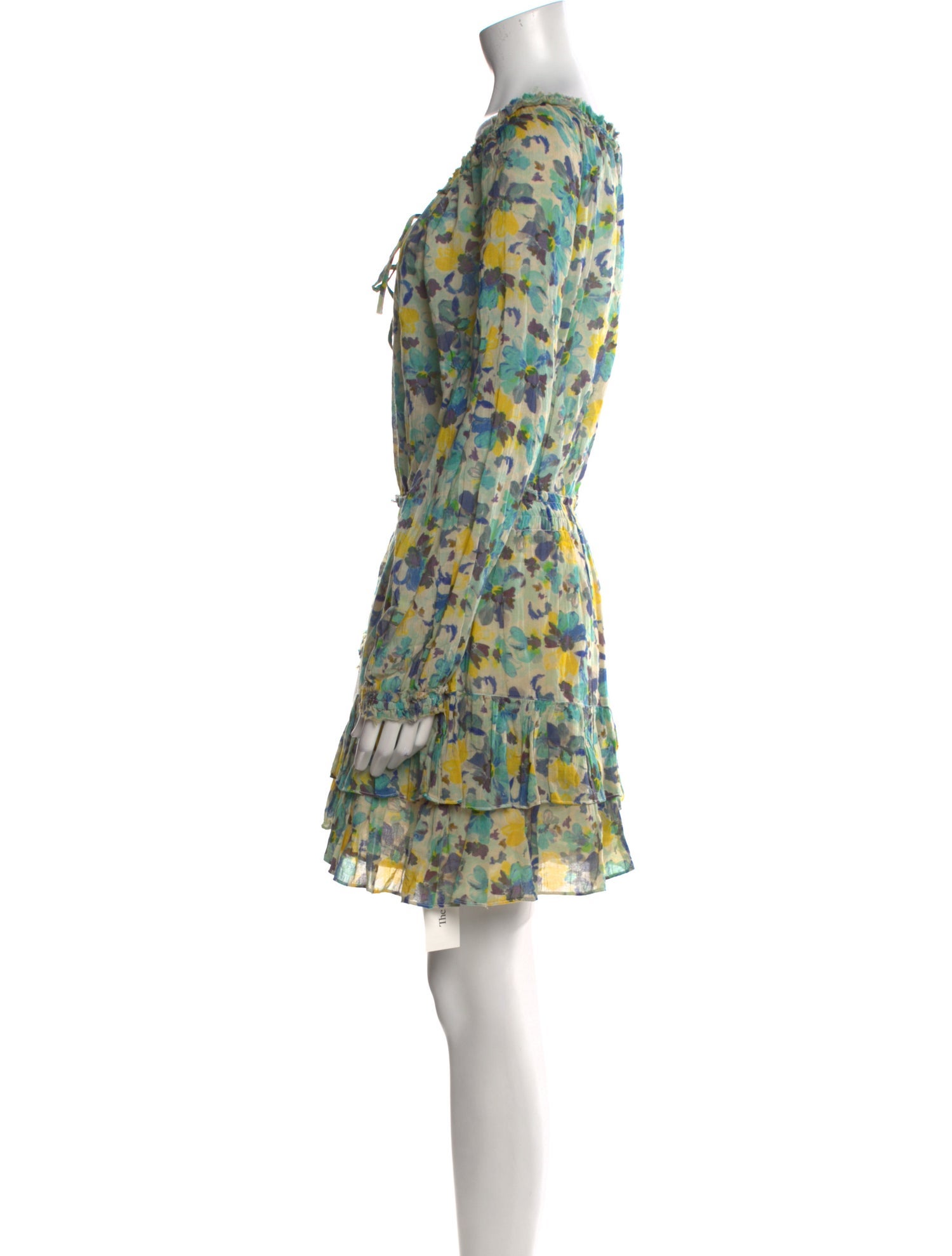 LoveShackFancy Floral Print Mini Dress