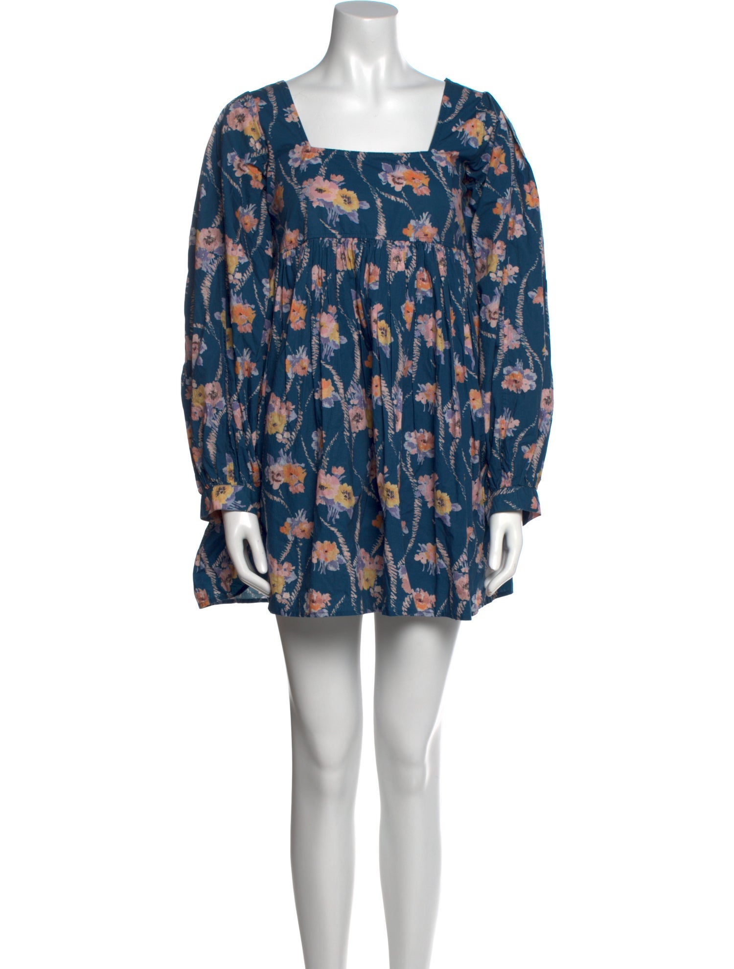 LoveShackFancy Floral Print Mini Dress