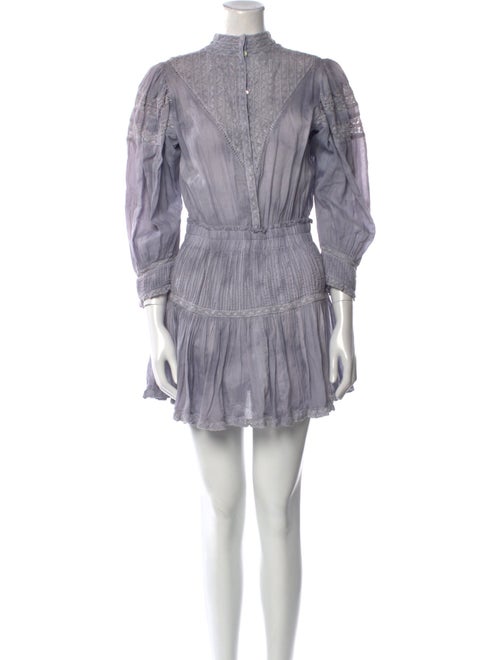 LoveShackFancy Mock Neck Mini Dress