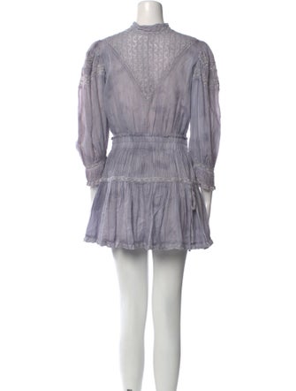 LoveShackFancy Mock Neck Mini Dress