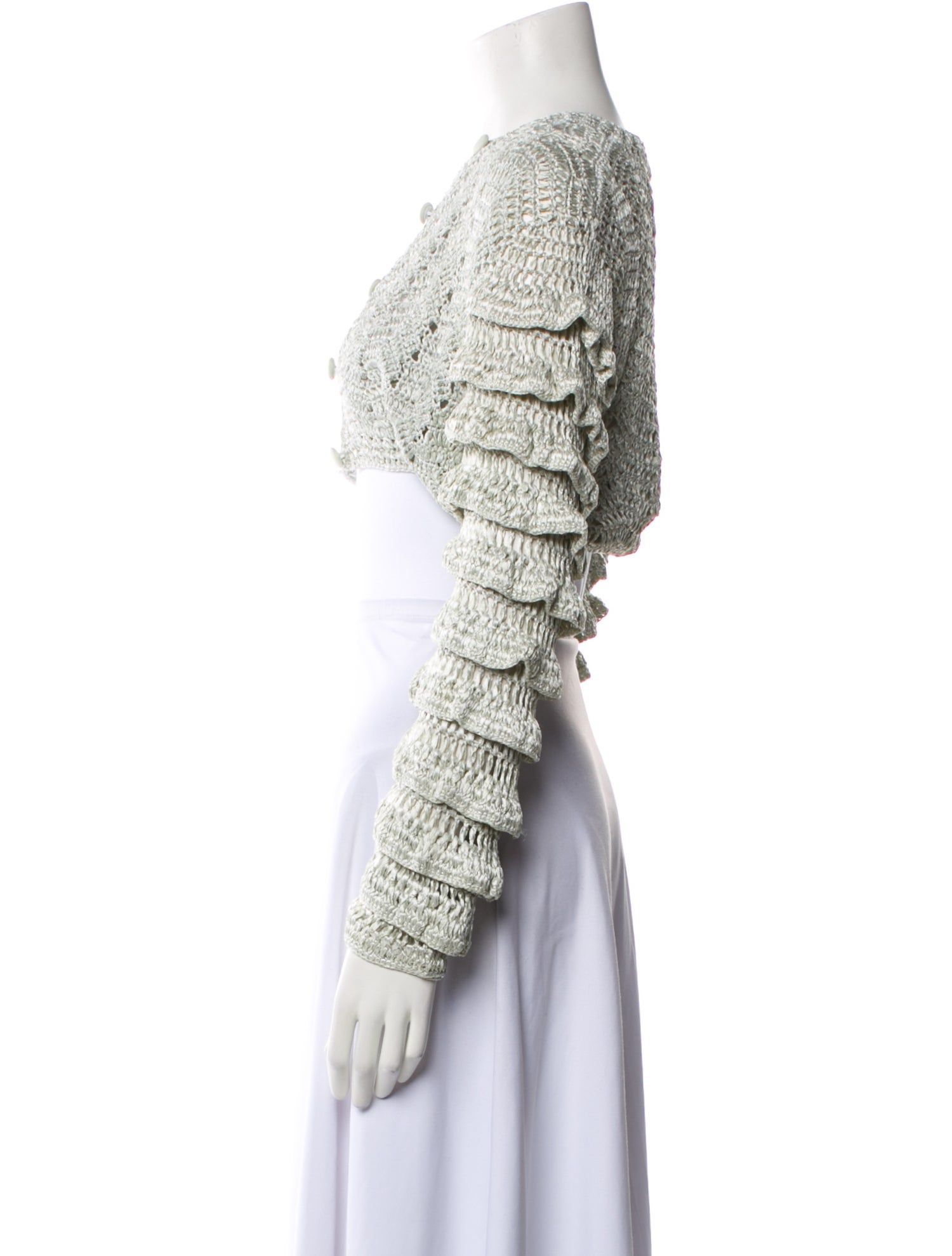 LoveShackFancy Printed Square Neckline Crop Top