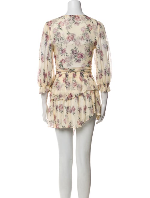 LoveShackFancy Silk Floral Print Skirt Set