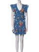 LoveShackFancy Floral Print Mini Dress