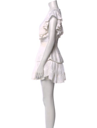 LoveShackFancy V-Neck Mini Dress