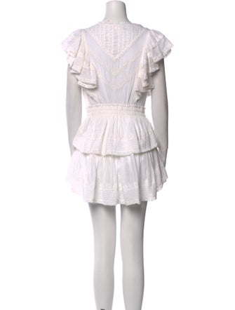 LoveShackFancy V-Neck Mini Dress