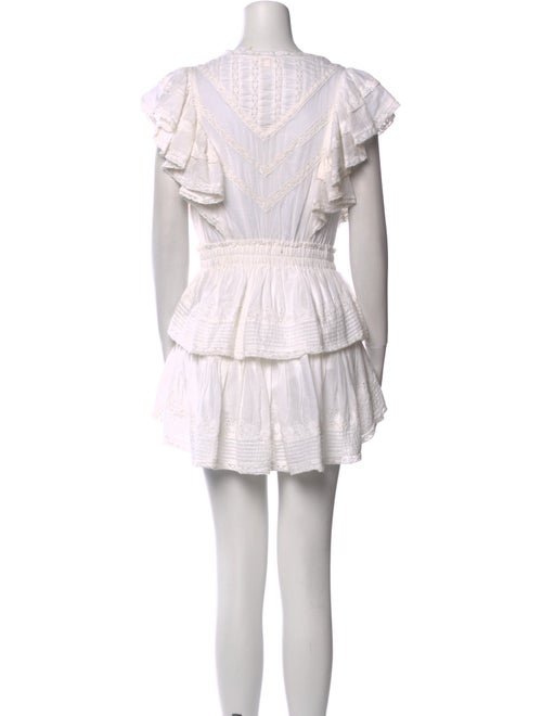 LoveShackFancy V-Neck Mini Dress