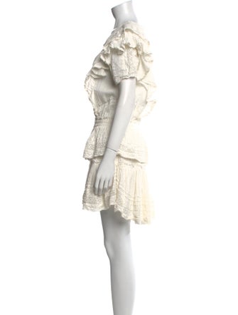 LoveShackFancy Square Neckline Mini Dress