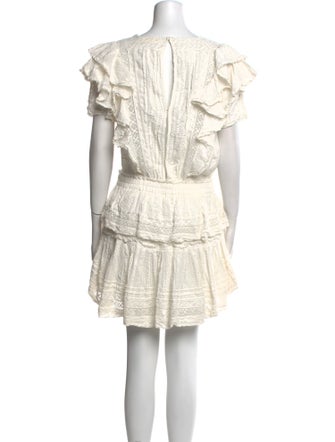 LoveShackFancy Square Neckline Mini Dress