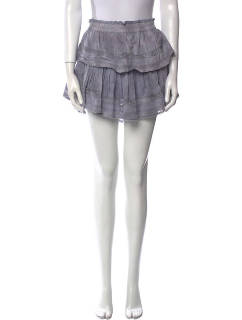 LoveShackFancy Raw-Edge Trim Mini Skirt