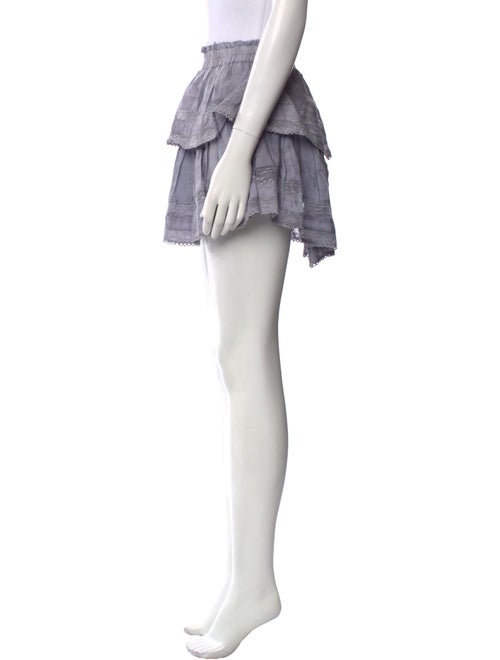 LoveShackFancy Raw-Edge Trim Mini Skirt