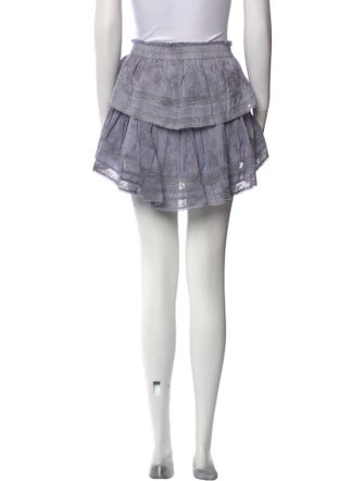 LoveShackFancy Raw-Edge Trim Mini Skirt