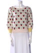LoveShackFancy Printed Crew Neck Sweater
