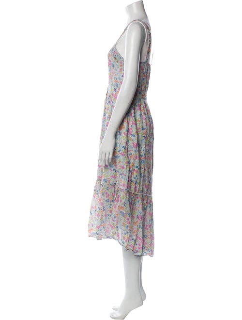 LoveShackFancy Floral Print Midi Length Dress
