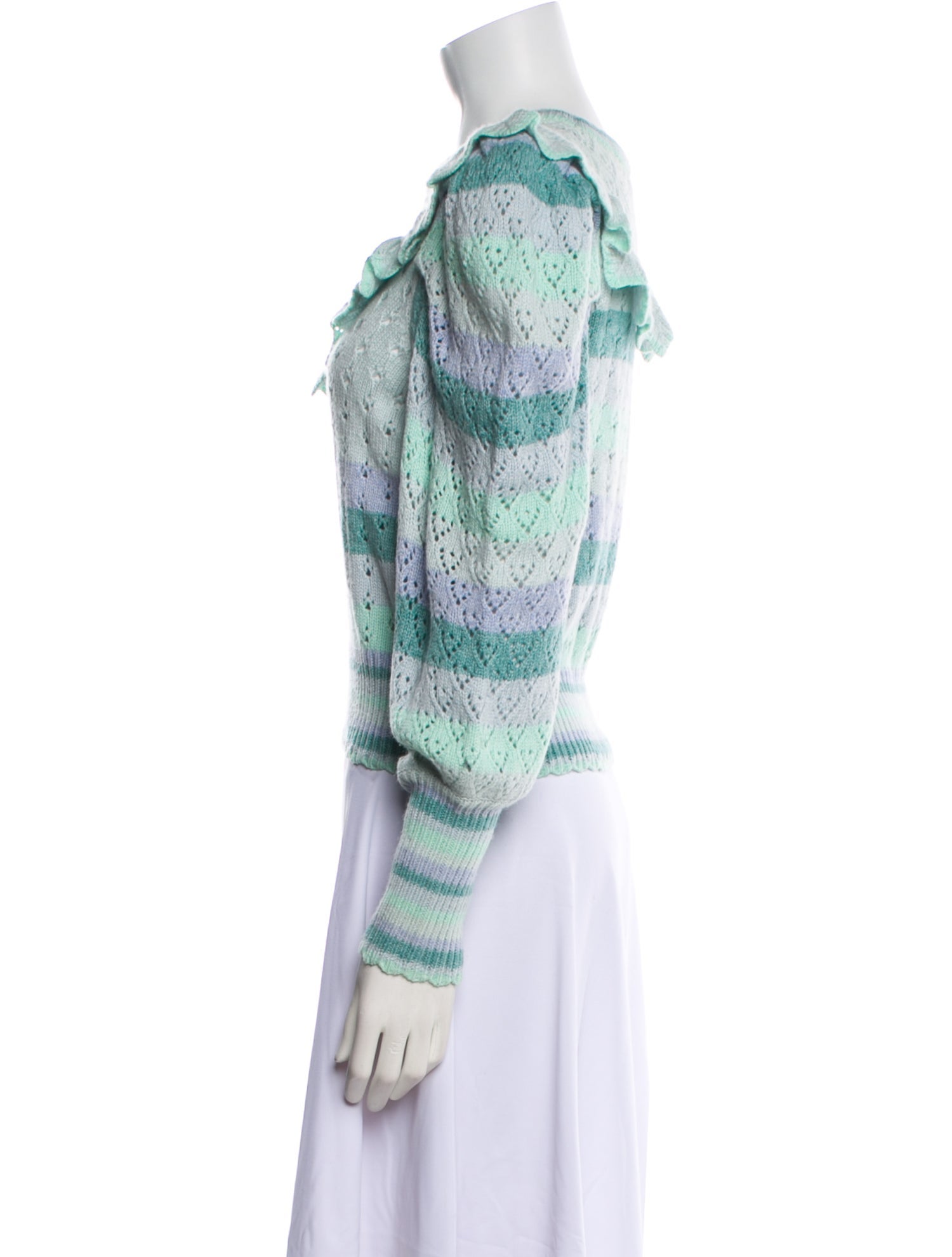 LoveShackFancy Patterned Crew Neck Sweater w/ Tags