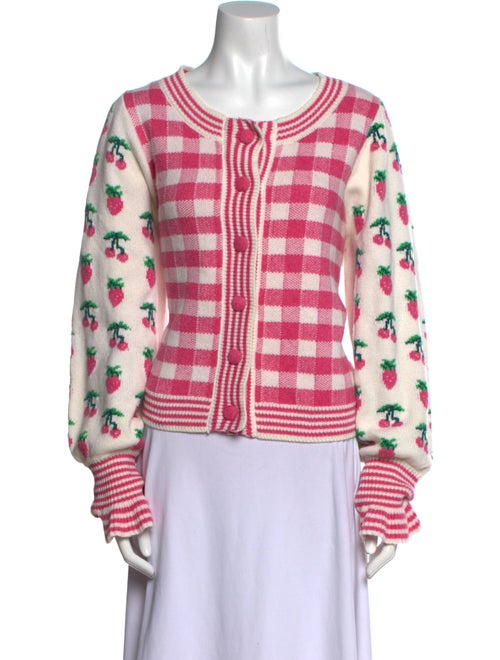 LoveShackFancy Plaid Print Scoop Neck Sweater