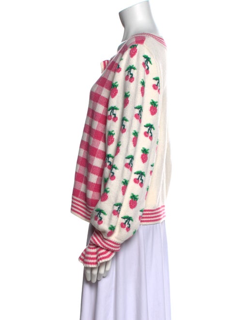 LoveShackFancy Plaid Print Scoop Neck Sweater