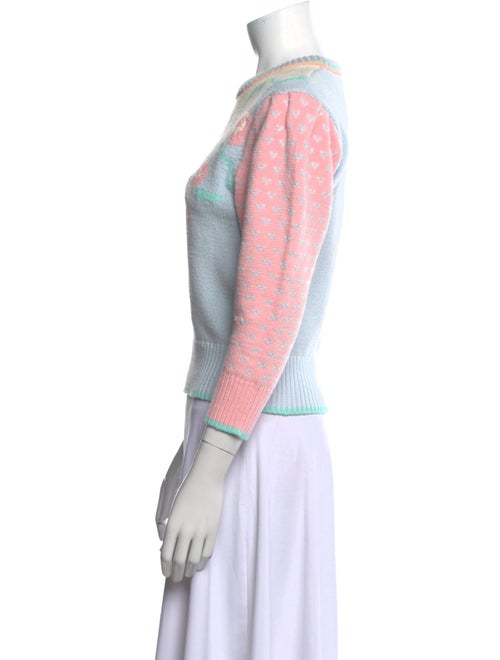 LoveShackFancy Printed Crew Neck Sweater