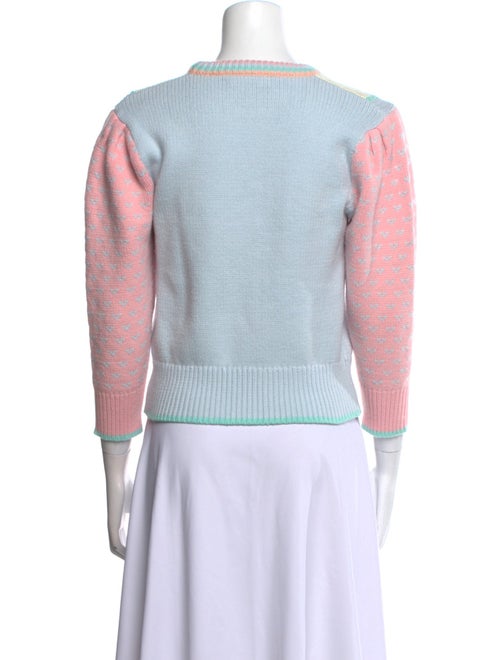 LoveShackFancy Printed Crew Neck Sweater