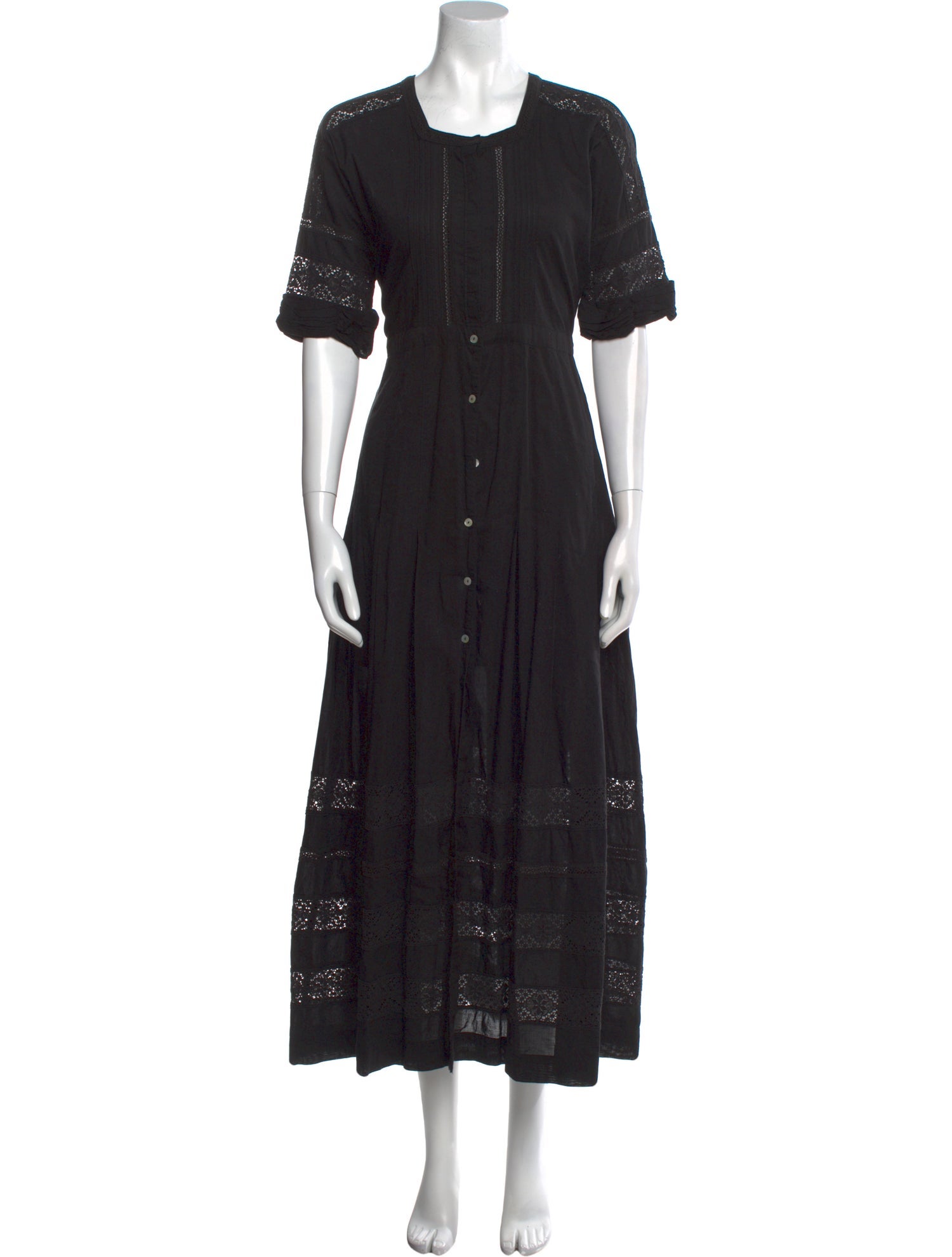 LoveShackFancy Scoop Neck Long Dress