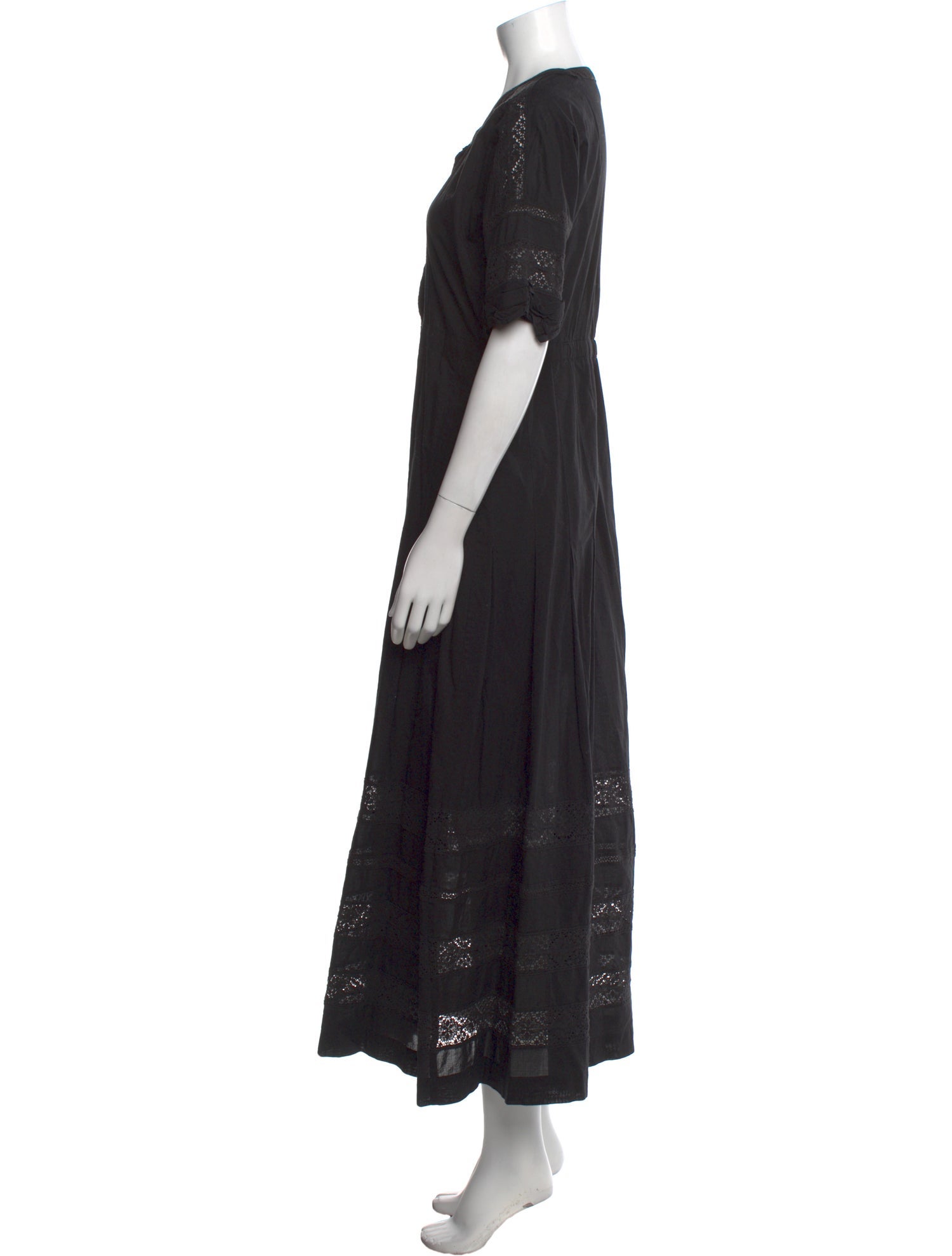 LoveShackFancy Scoop Neck Long Dress