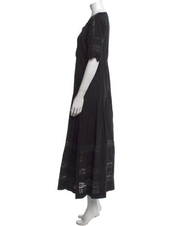 LoveShackFancy Scoop Neck Long Dress
