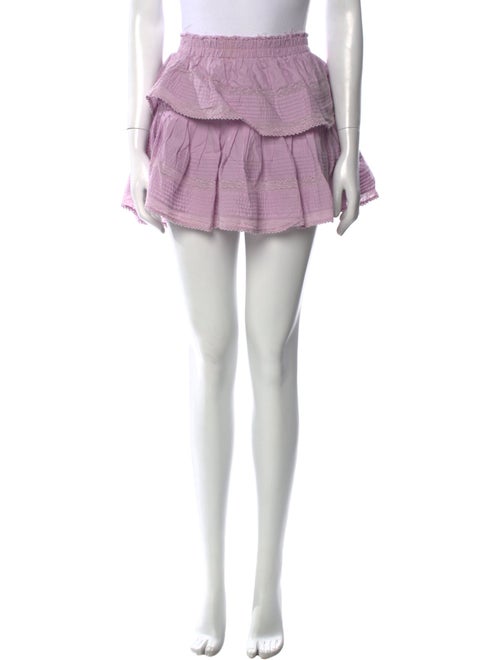 LoveShackFancy Ruffle Embellishment Mini Skirt