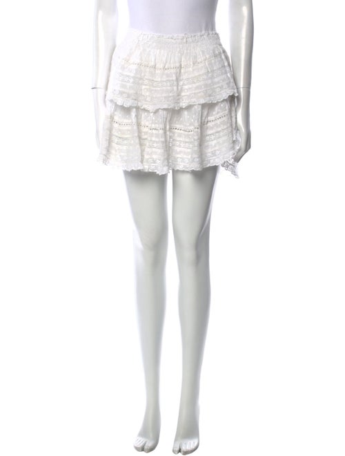 LoveShackFancy Ruffle Embellishment Mini Skirt
