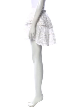 LoveShackFancy Ruffle Embellishment Mini Skirt