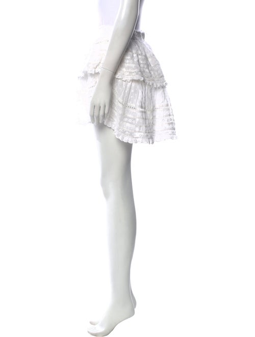 LoveShackFancy Ruffle Embellishment Mini Skirt