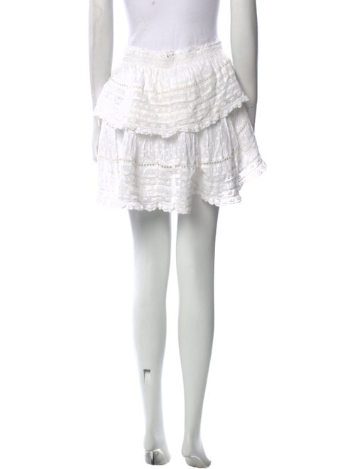 LoveShackFancy Ruffle Embellishment Mini Skirt