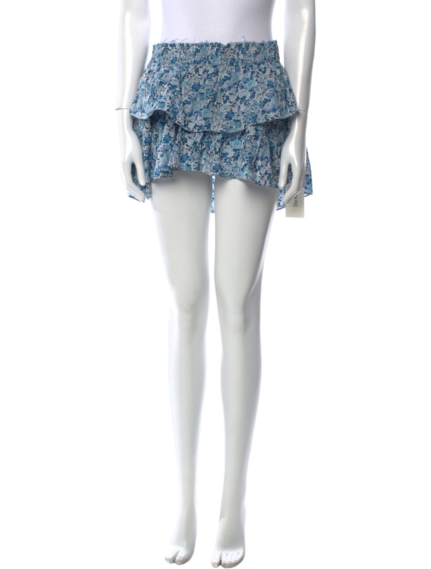 LoveShackFancy Floral Print Mini Skirt