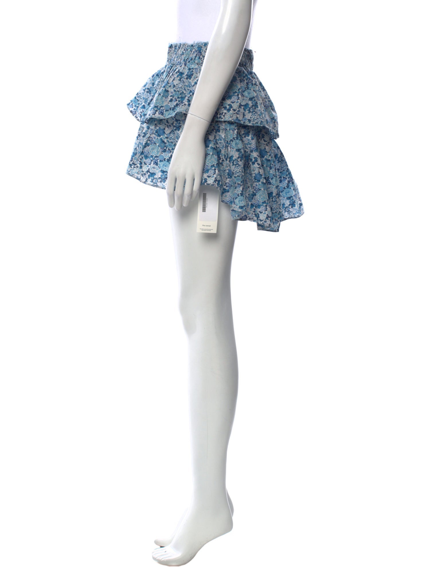 LoveShackFancy Floral Print Mini Skirt