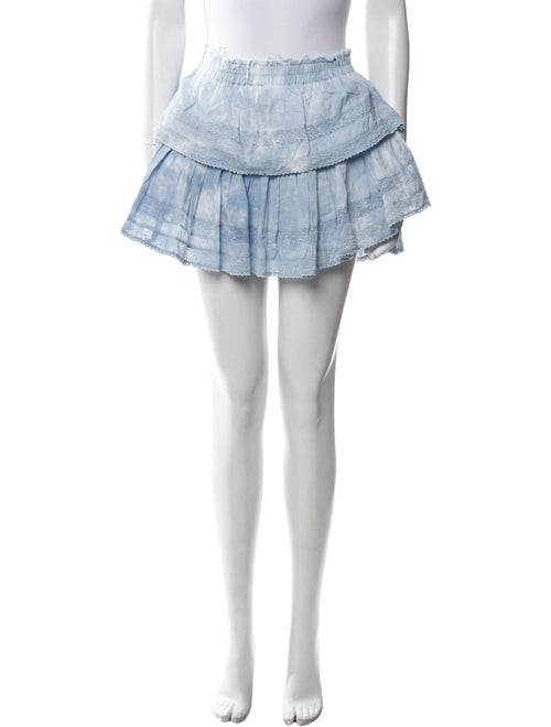 LoveShackFancy Tie-Dye Print Mini Skirt