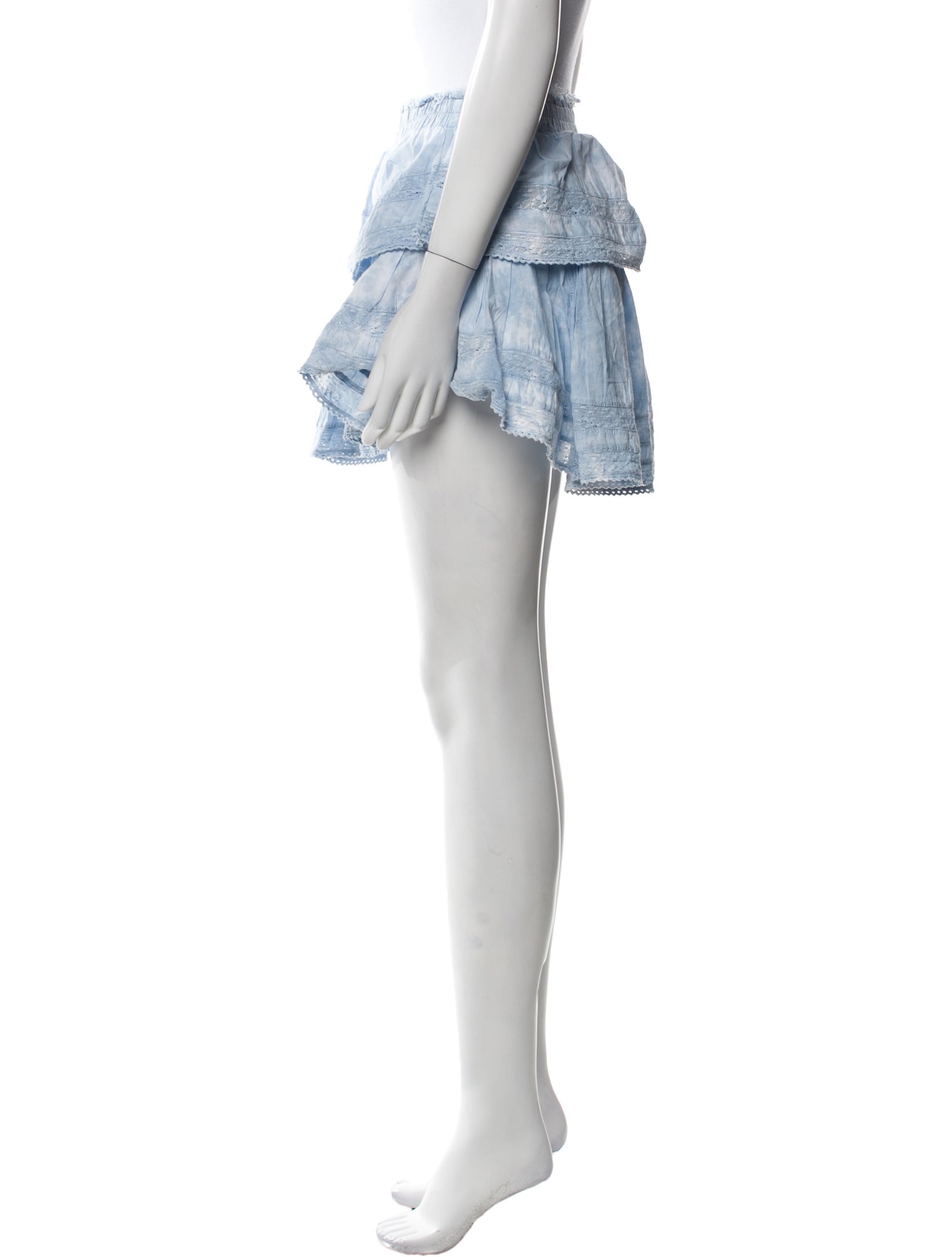 LoveShackFancy Tie-Dye Print Mini Skirt