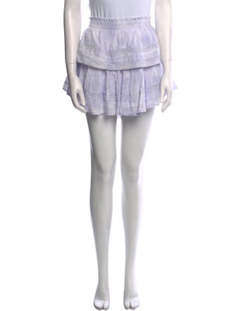 LoveShackFancy Ruffle Embellishment Mini Skirt