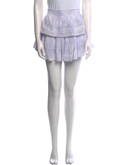 LoveShackFancy Ruffle Embellishment Mini Skirt