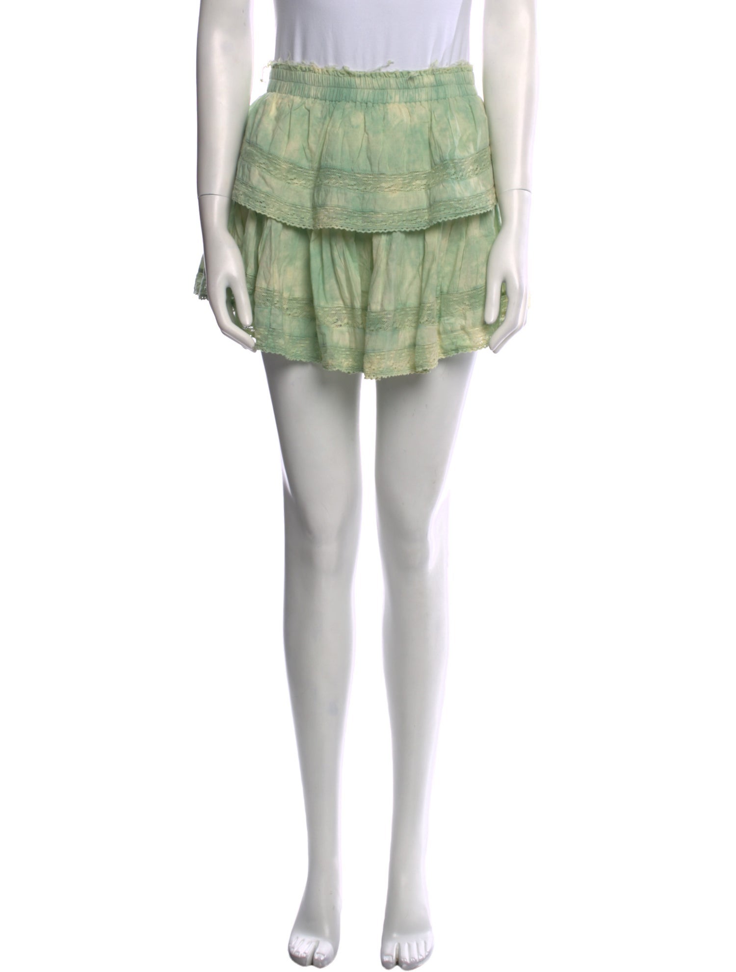 LoveShackFancy Tie-Dye Print Mini Skirt