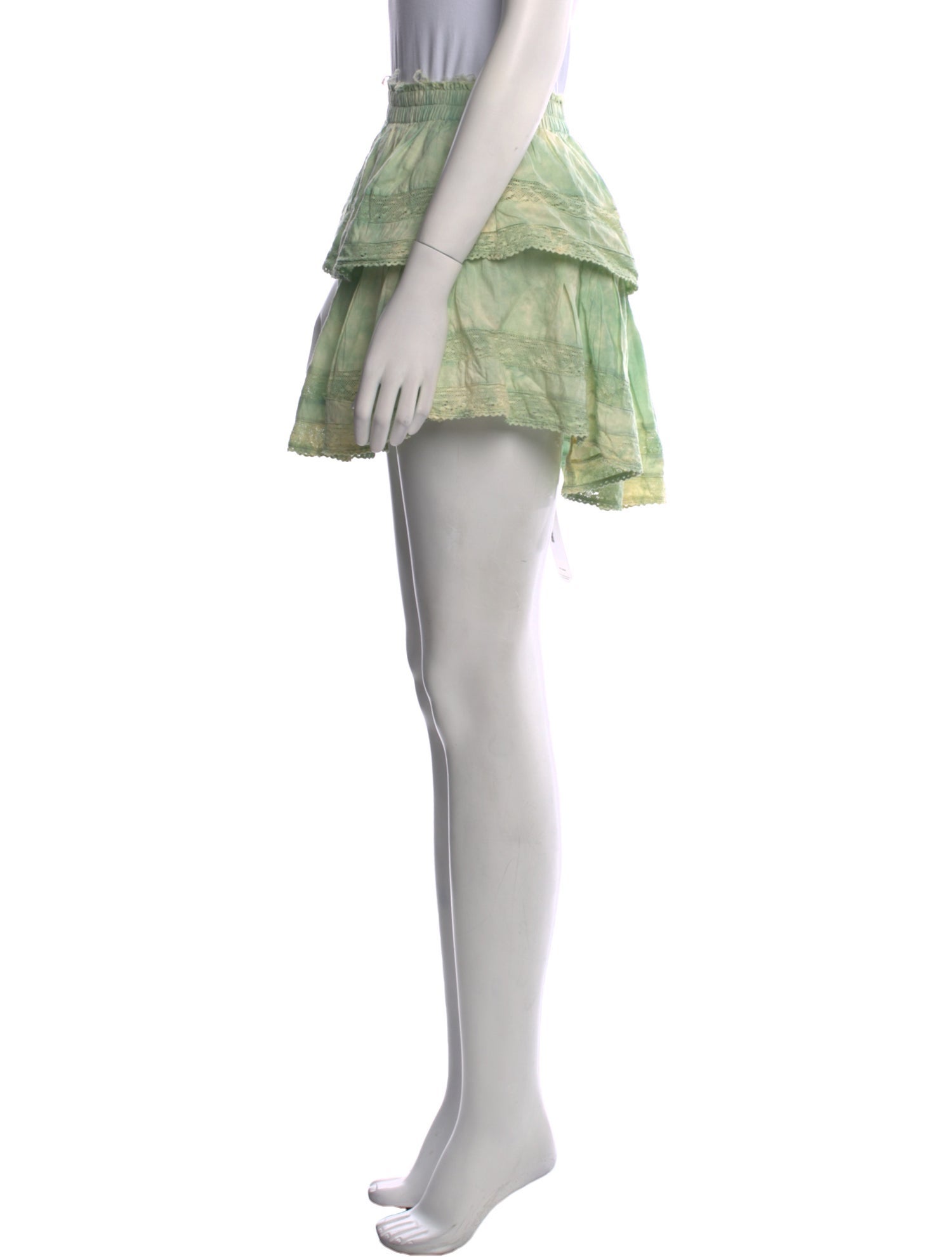 LoveShackFancy Tie-Dye Print Mini Skirt