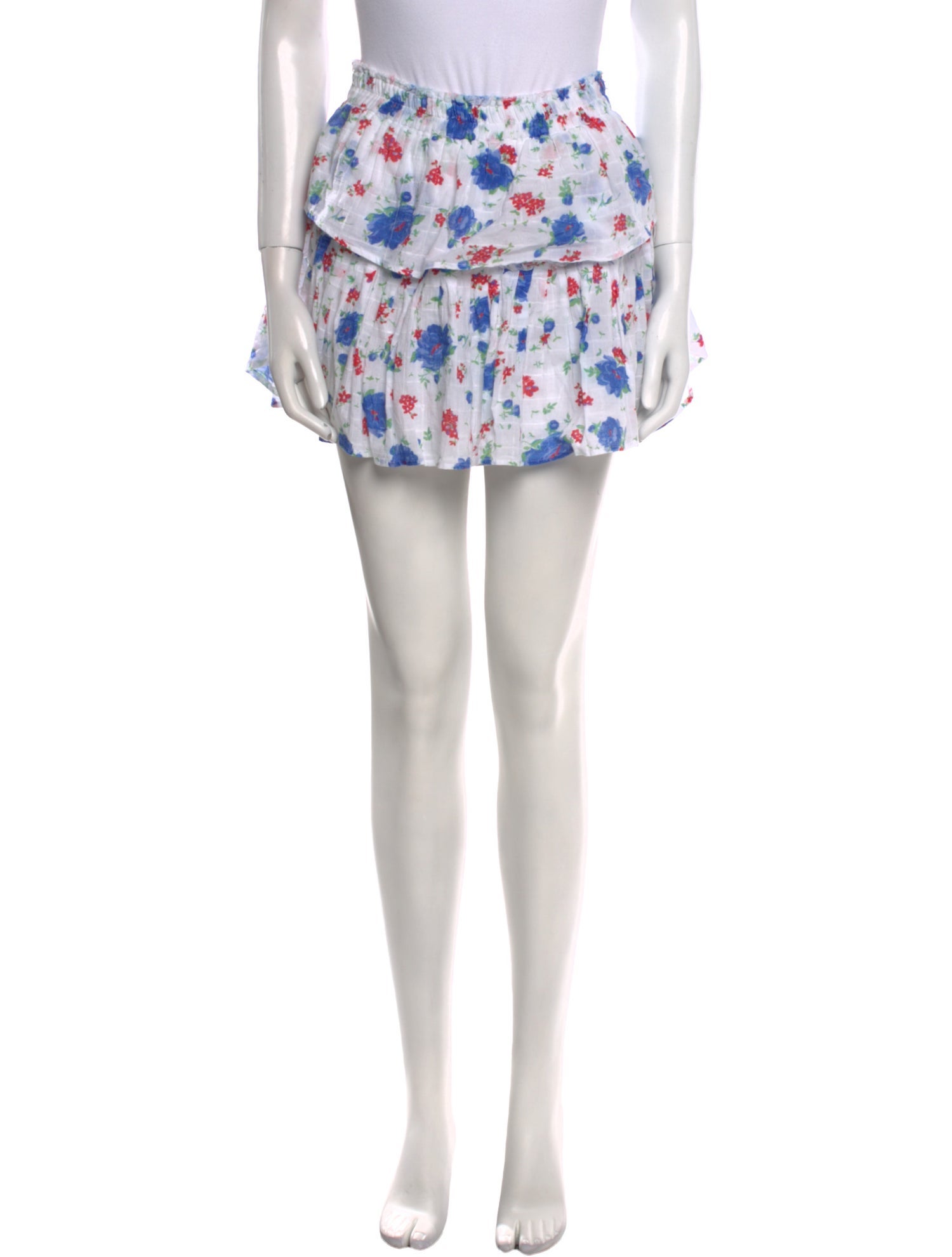 LoveShackFancy Printed Mini Skirt